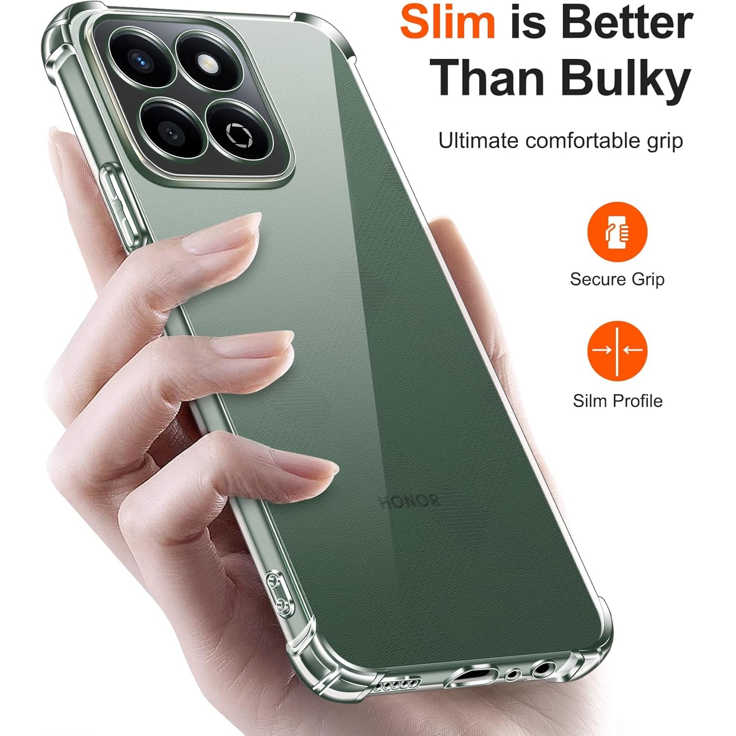Husa Anti soc, transparenta compatibila cu Honor 200 Smart