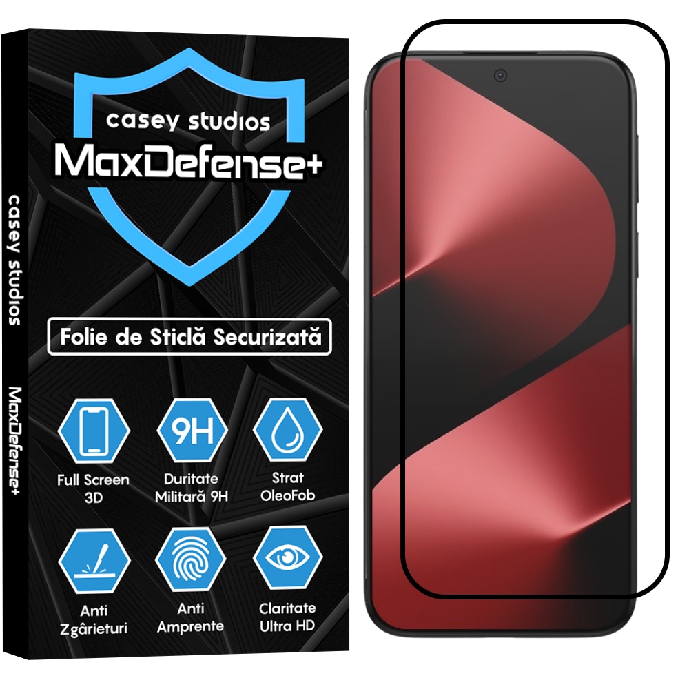 Folie Sticla CASEY STUDIOS™ compatibila cu Huawei Pura 80 Pro, Full Cover 3D, Full Glue, Sticla Securizata, Duritate Militara, Ultra HD, Protectie Profesionala Ecran 3D, Anti Zgarieturi, Anti Socuri, Margini Negre
