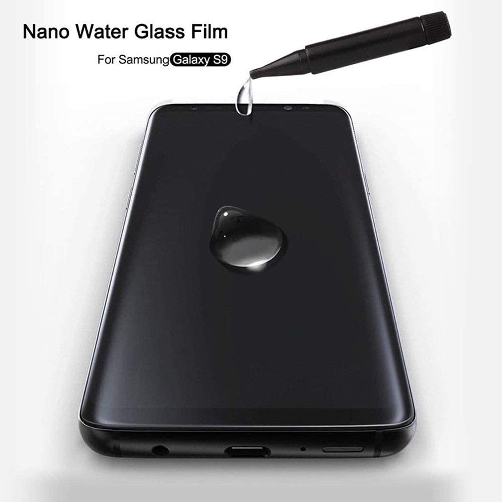 Folie sticla curbata cu gel UV, Full Glue, compatibila cu Samsung Galaxy S8 Plus, transparenta