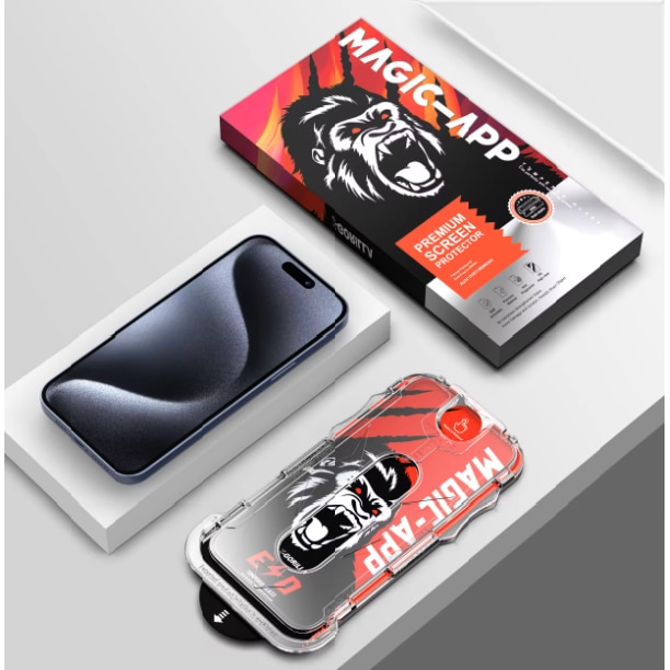 Set 2 Folii ESD Sticla Temperata Transparenta HD, Compatibil cu iPhone 12/12 PRO, Gorila X Instalare usoara cu EASYAPP pentru indepartarea prafului, Anti-zgarieturi, Anti-amprenta, anti-explozie, Anti-soc, Anti-ulei, Anti-orbire