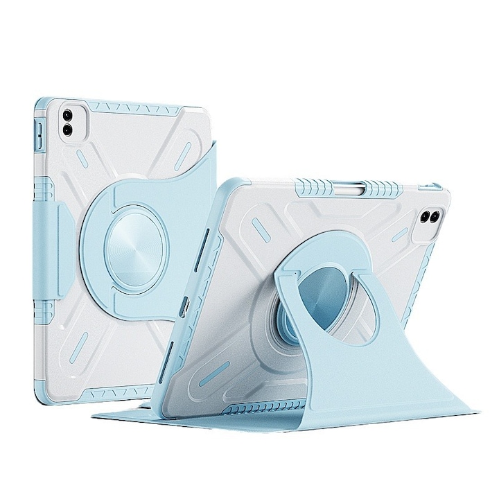 Husa Tablete PMIXO, Rotire 720°, Slot Stilou, Albastru, pentru Apple iPad Pro 11 (2018/2020/2021/2022)