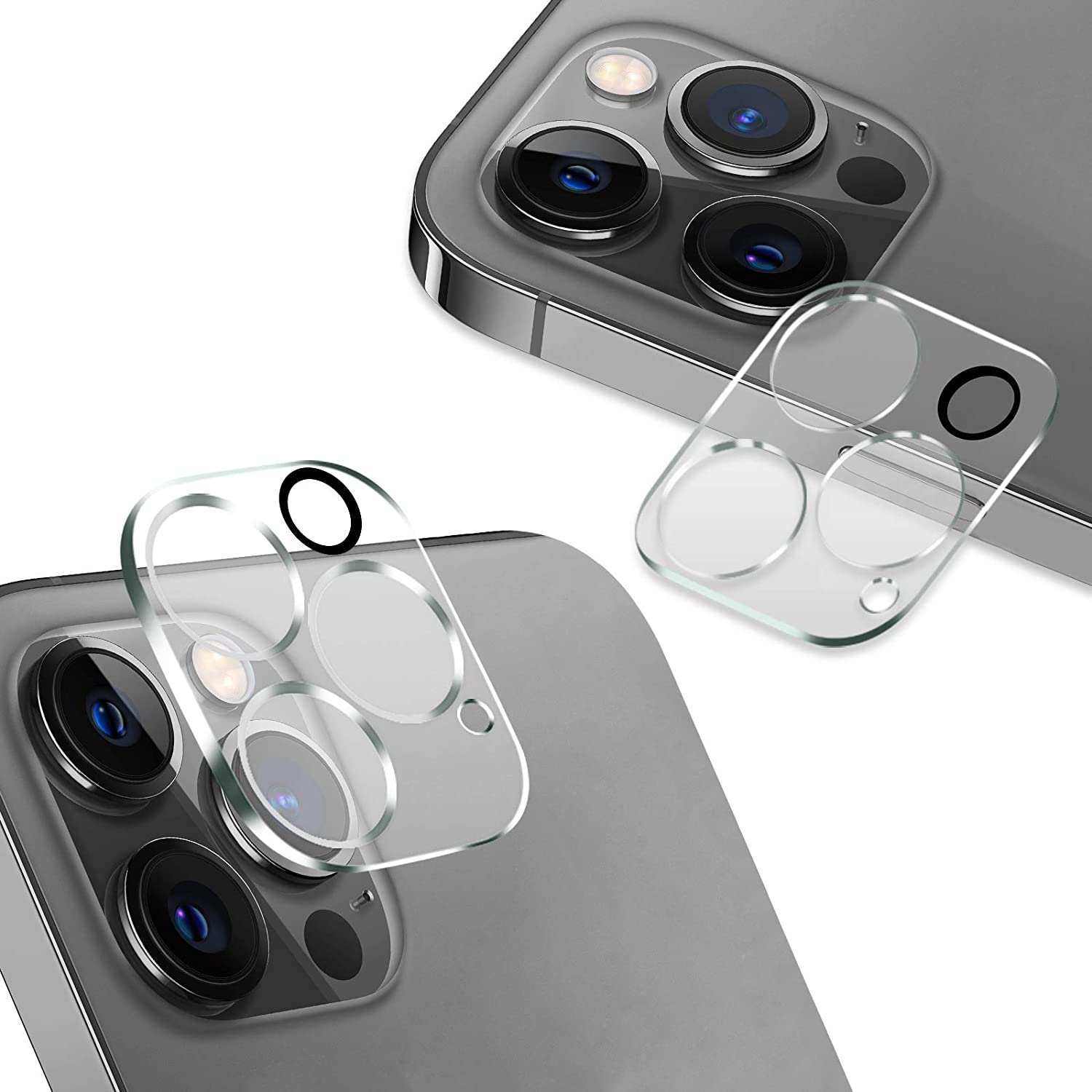 Protectie sticla pentru camere compativil Apple iPhone 12 Pro Max, transparent