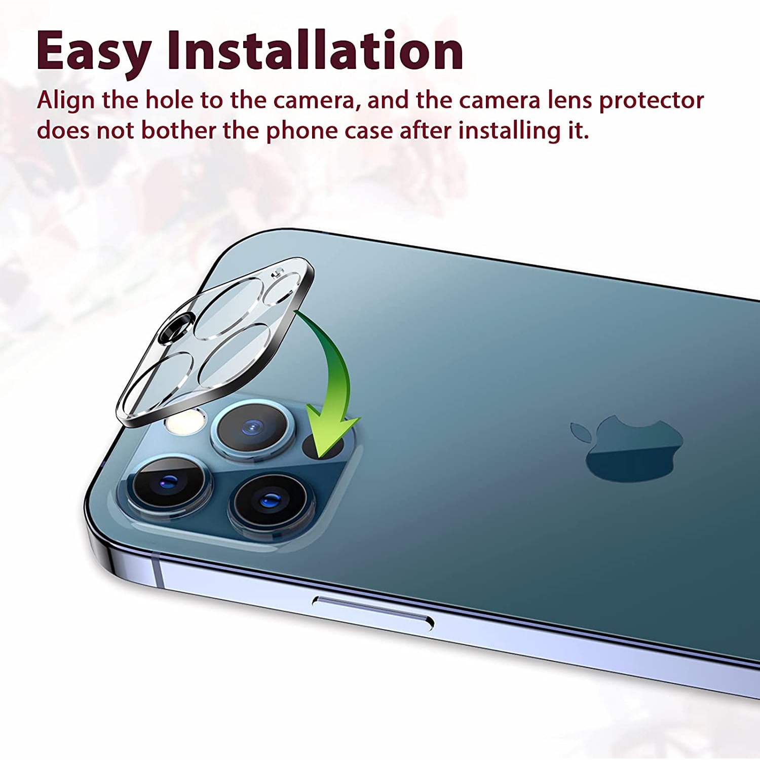Protectie sticla pentru camere compativil Apple iPhone 12 Pro Max, transparent
