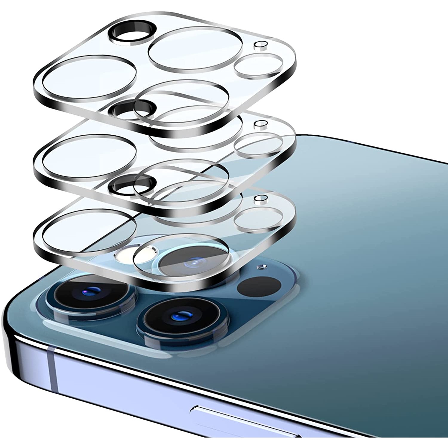 Protectie sticla pentru camere compativil Apple iPhone 12 Pro Max, transparent
