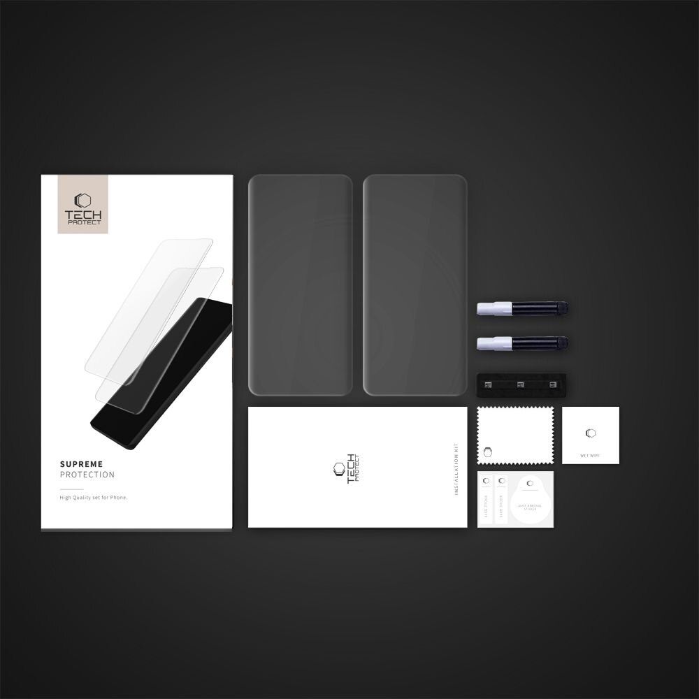 Set 2 folii protectie cu lampa UV TECH-PROTECT compatibil cu Xiaomi Redmi Note 14 Pro 4G / 5G / Note 14 Pro Plus / Poco X7 5G Clear