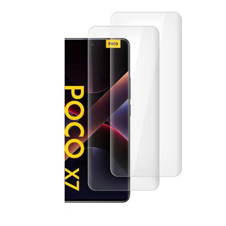 Set 2 folii protectie cu lampa UV TECH-PROTECT compatibil cu Xiaomi Redmi Note 14 Pro 4G / 5G / Note 14 Pro Plus / Poco X7 5G Clear