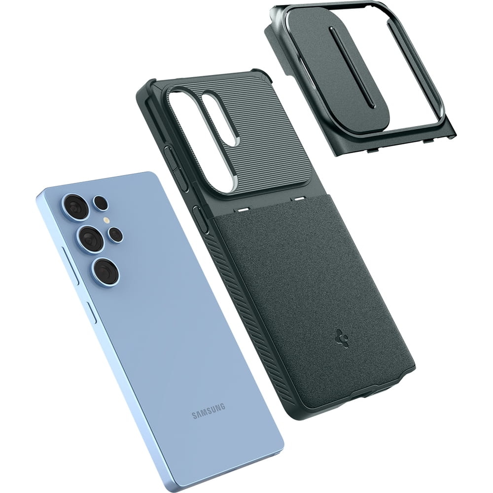 Husa Spigen Optik Armor pentru Samsung Galaxy S25 Ultra, verde