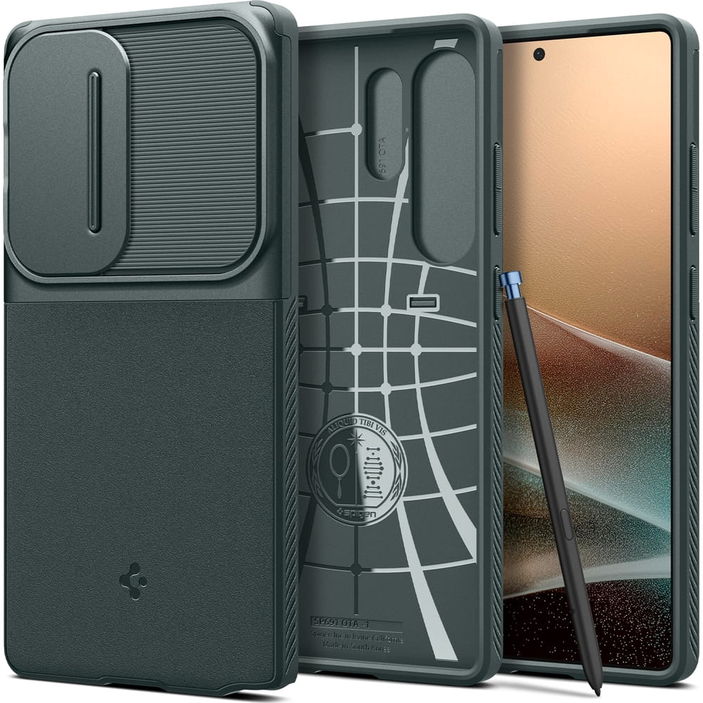 Husa Spigen Optik Armor pentru Samsung Galaxy S25 Ultra, verde