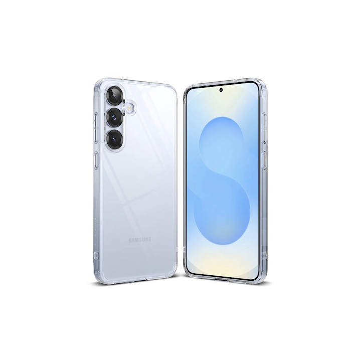 Husa protectie compatibila cu Samsung S25 din silicon transparent, Slim, perfect fit, anti alunecare, protectie camera, ISAG