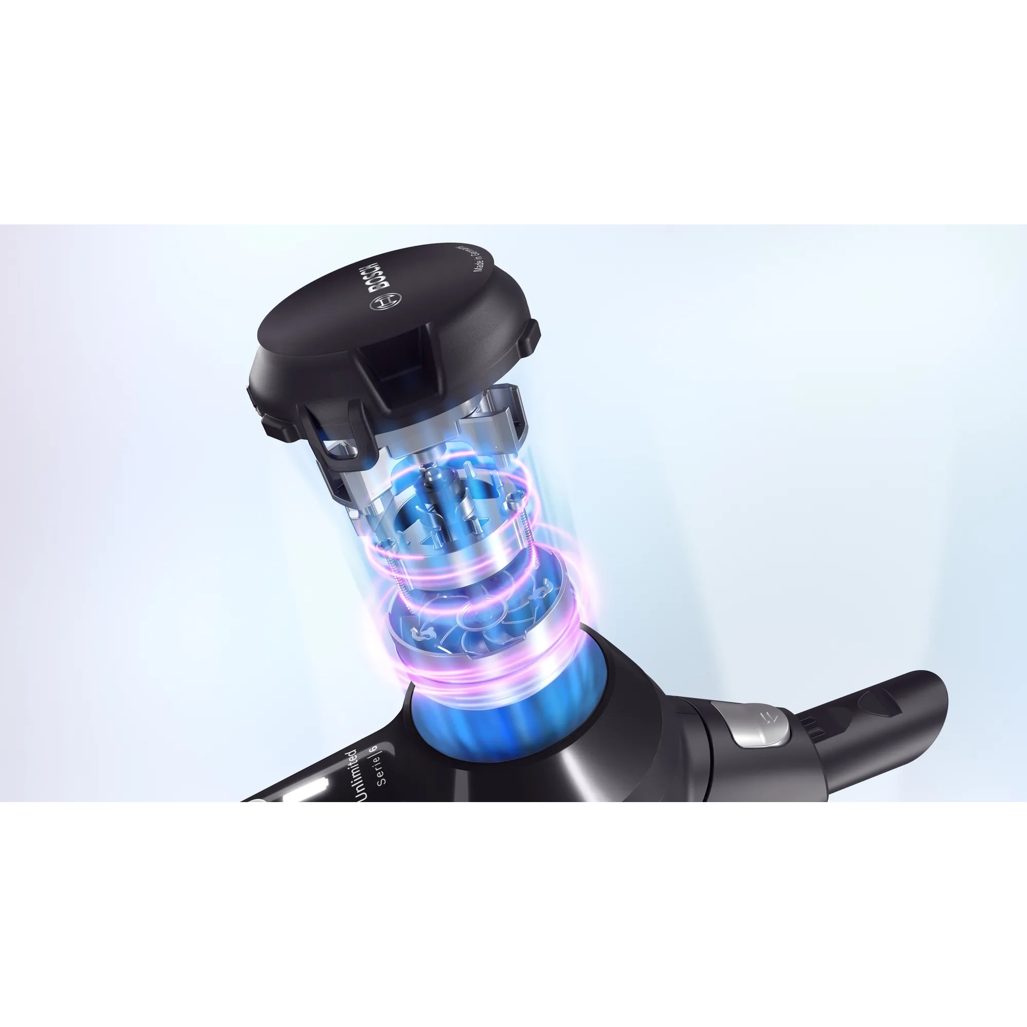 Aspirator vertical Bosch BBS611BSC, 18 V, 0.3 l, Negru