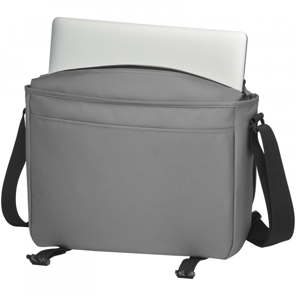 Geanta laptop, 21MAR1017, 38.5x29.5x12 cm, 15 inch, Elevate NXT by AleXer, Poliester, Gri, breloc inclus
