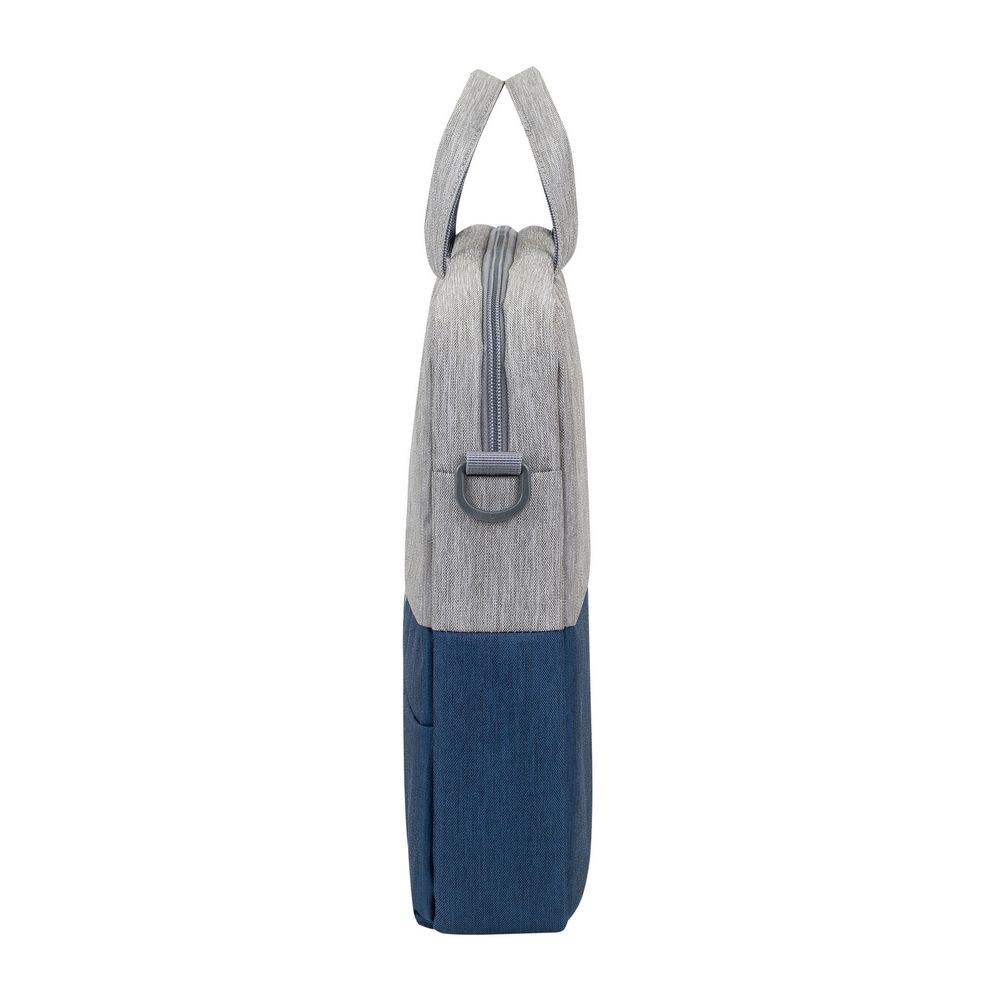 Geanta antifurt laptop, RivaCase, 15.6", Gri/Albastru inchis