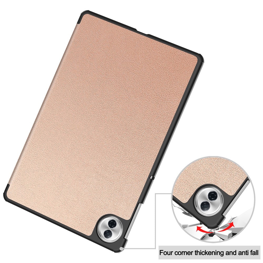 Husa tableta pentru Honor Pad 10, SKYDDAR INNOVATION, cu suport Multi-Unghi si functie Sleep/Wake, FoldPro, Roz, set cu sticker