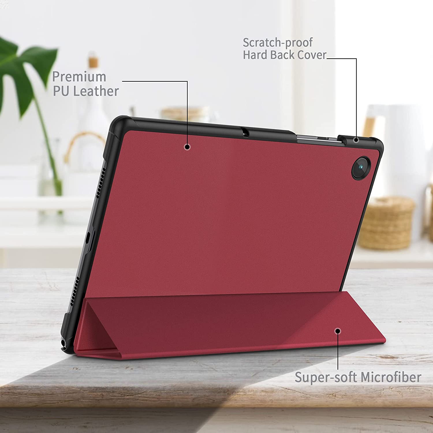 Husa pentru tableta NOKIA T20, Sigloo, Model Burgundy