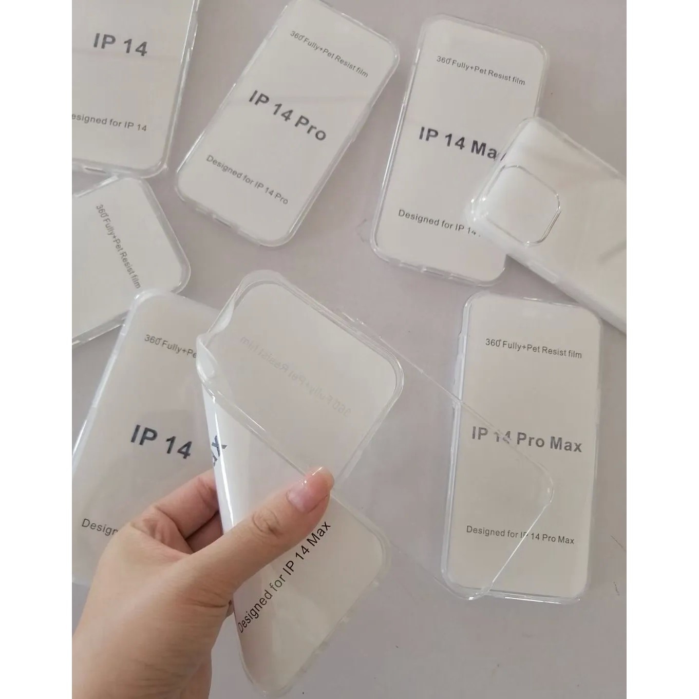 Husa de protectie Flippy 360 grade, PC, TPU cu Folie policarbonat, pentru Apple iPhone 12, Transparent