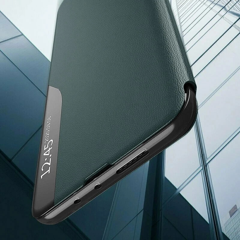 Husa pentru Samsung Galaxy S22 Ultra 5G, SKYDDAR INNOVATION, eFold, tip carte, set cu sticker, Verde