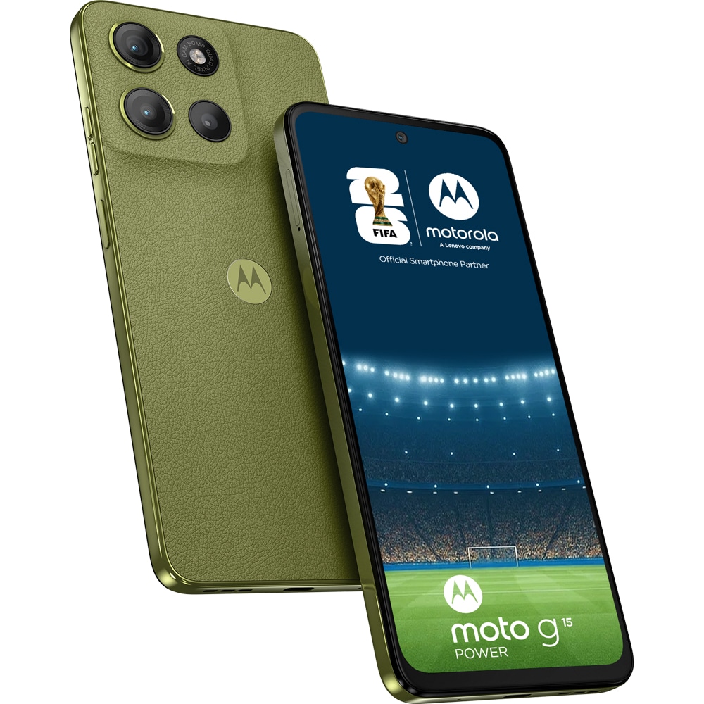 Telefon MOTOROLA Moto G15 Power, 256GB, 8GB RAM, Dual-Sim, Iguana Green