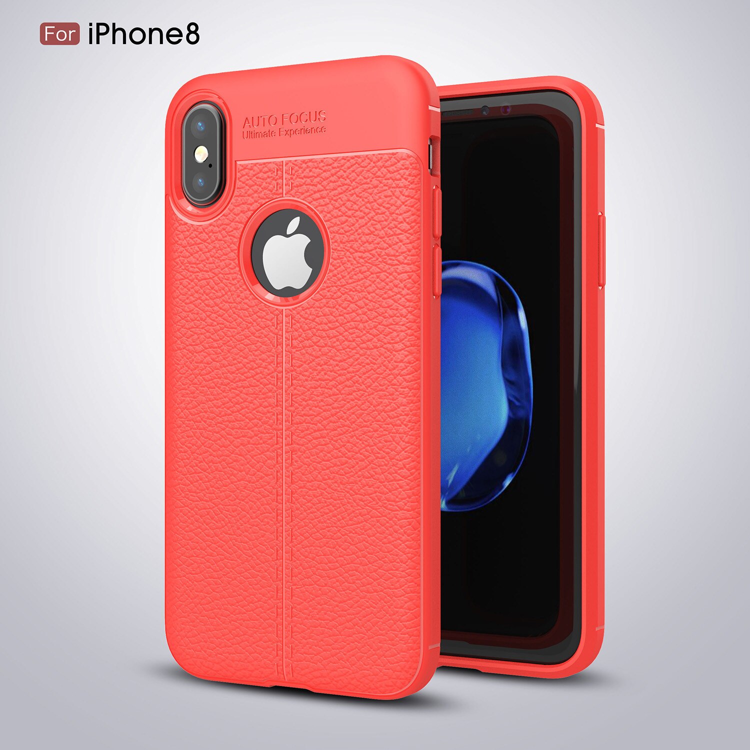 Capac de protectie i-Zore AIR pentru Apple iPhone X, TPU moale, rosu
