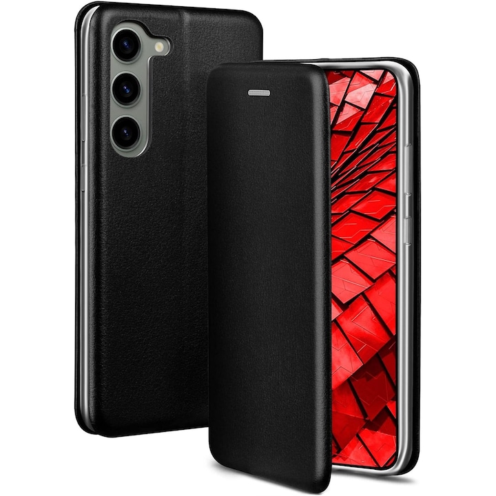 Husa Flip cover magnetic compatibila cu Samsung Galaxy S24 Fe, Negru