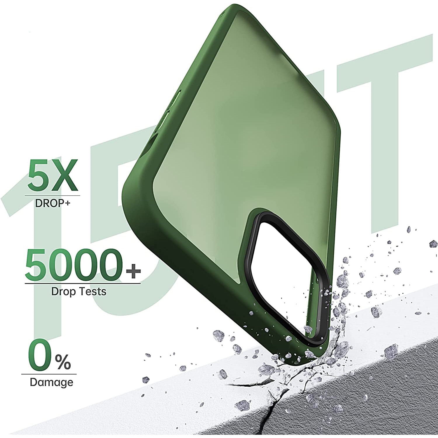 Husa pentru IPhone 12 / 12 PRO, MobileSmart, Hybrid ultra slim, carcasa spate Antisoc, Verde