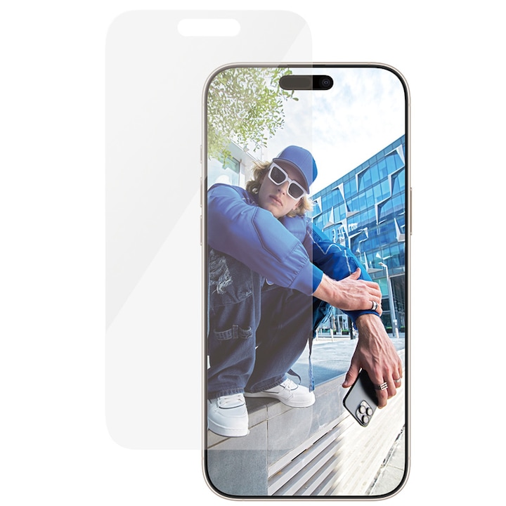 Folie de protectie Sticla PanzerGlass Classic Fit pentru iPhone 16 Pro Max