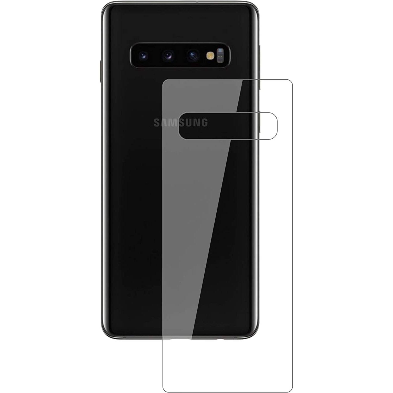 Folie de protectie spate compatibila cu Samsung Galaxy S10 din silicon, TPU, Perfect fit, acopera tot spatele, transparenta