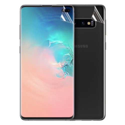 Folie de protectie spate compatibila cu Samsung Galaxy S10 din silicon, TPU, Perfect fit, acopera tot spatele, transparenta