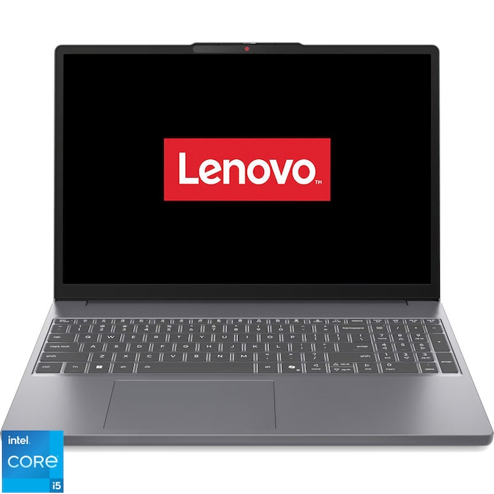 Laptop Lenovo IdeaPad Slim 3 15IRH10 cu procesor Intel® Core™ i5-13420H pana la 4.6GHz, 15.3" WUXGA, IPS, 8GB DDR5, 256GB SSD, Intel® UHD Graphics, No OS, Luna Grey