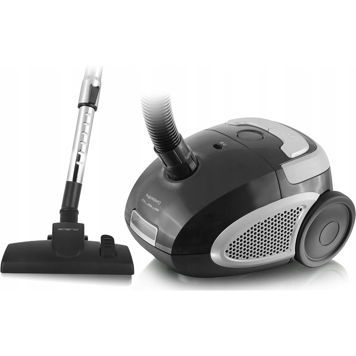 Aspirator Emerio Sieger Price/Performance 05/2020 Home & Garden Test, puternic, 800 W, compact si usor, cu sac, pentru podele dure si covoare, capacitate 2, 0 L, compatibil cu sacul Y05