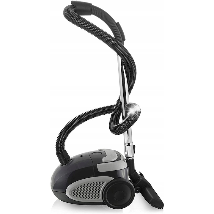 Aspirator Emerio Sieger Price/Performance 05/2020 Home & Garden Test, puternic, 800 W, compact si usor, cu sac, pentru podele dure si covoare, capacitate 2, 0 L, compatibil cu sacul Y05