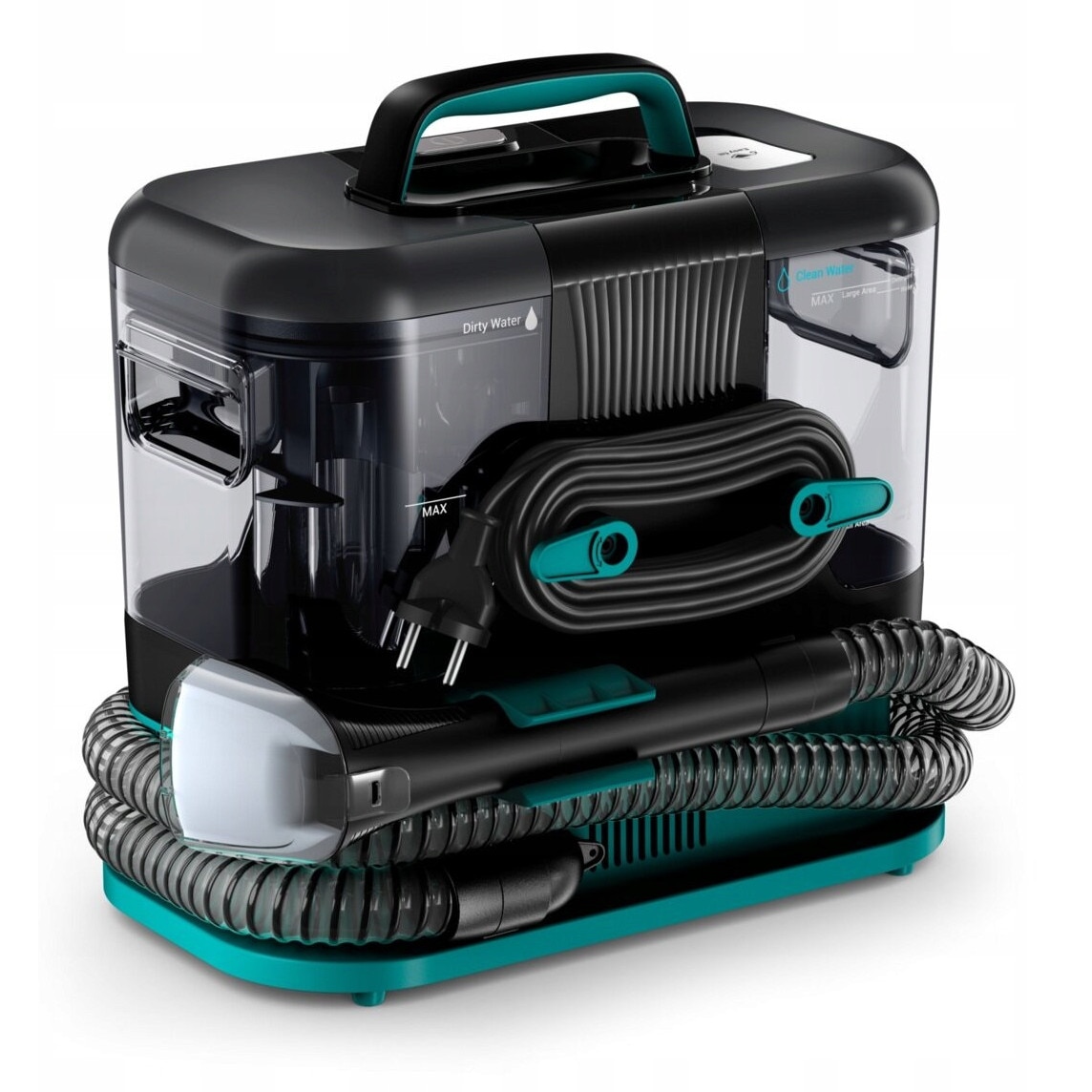 Aspirator spalator Tefal IZ5020, 750W, 2.3L, verde-negru, pentru uz casnic, autocuratare, accesorii incluse, 5.1kg