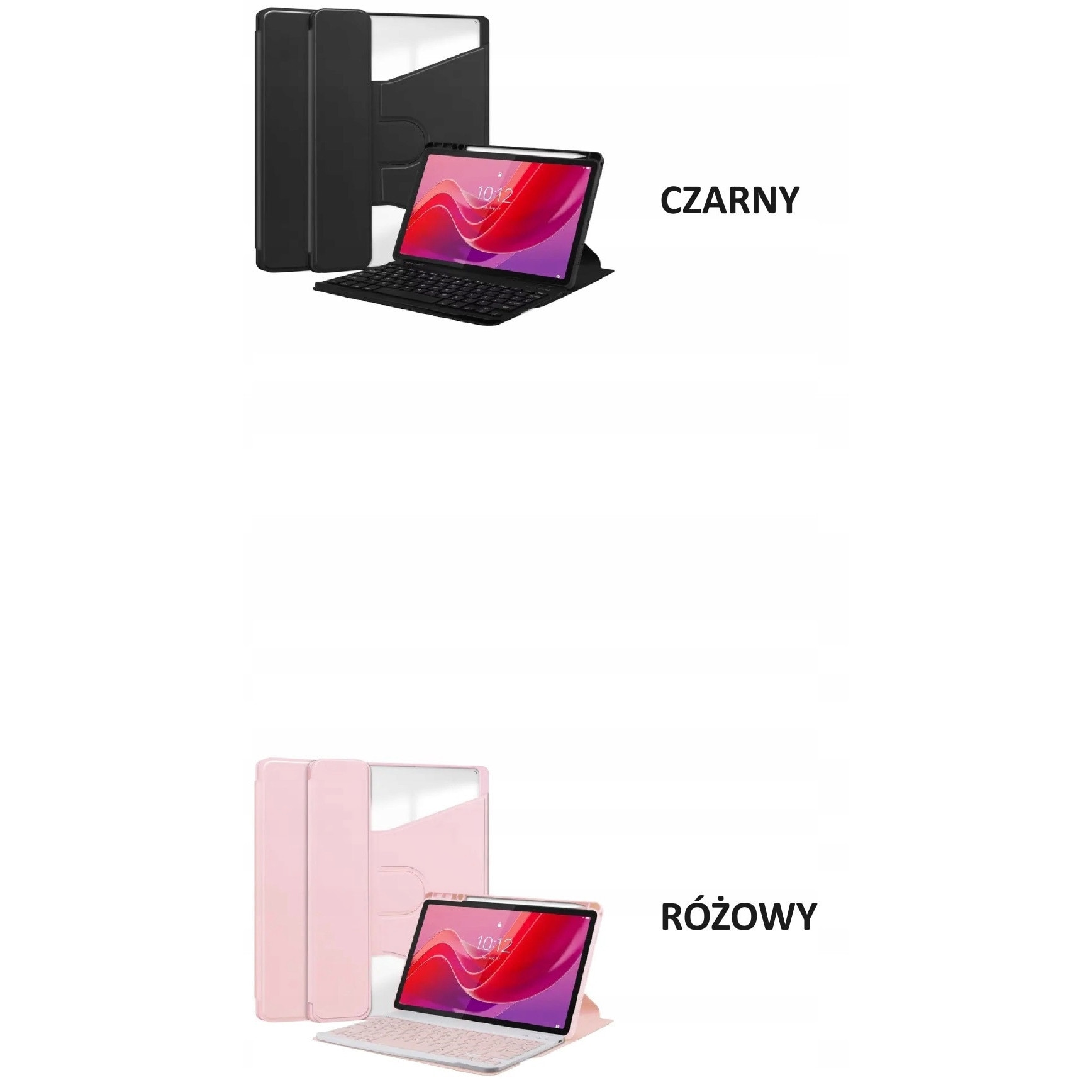 Husa cu tastatura pentru tableta Lenovo Tab M11 10.95" 11", neagra, 18mm grosime, functie de suport