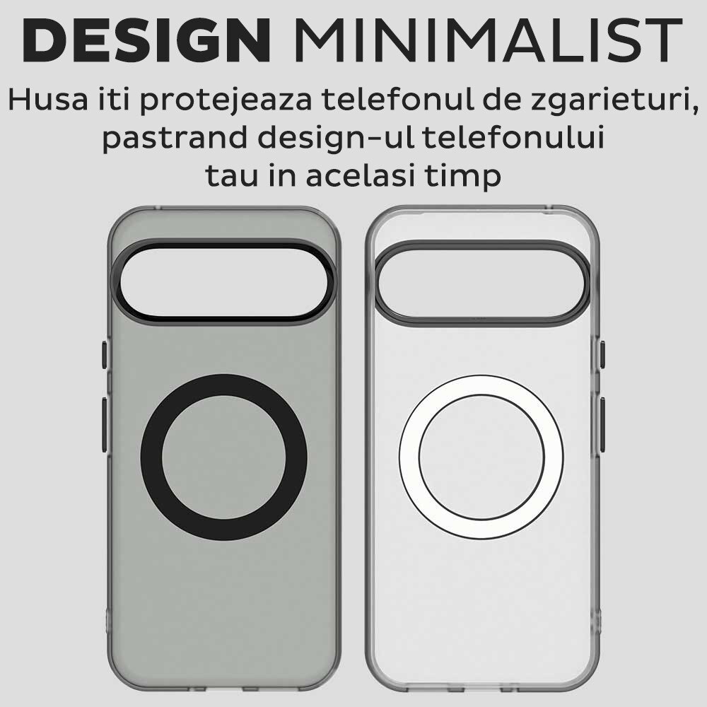 Husa pentru Google Pixel 10 / 10 Pro DaDen® CandyCase MagSafe, Antisoc, Incarcare wireless, Butoane protejate, Negru