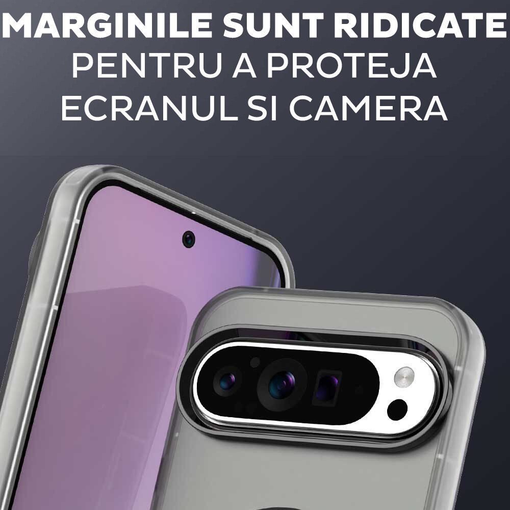 Husa pentru Google Pixel 10 / 10 Pro DaDen® CandyCase MagSafe, Antisoc, Incarcare wireless, Butoane protejate, Negru