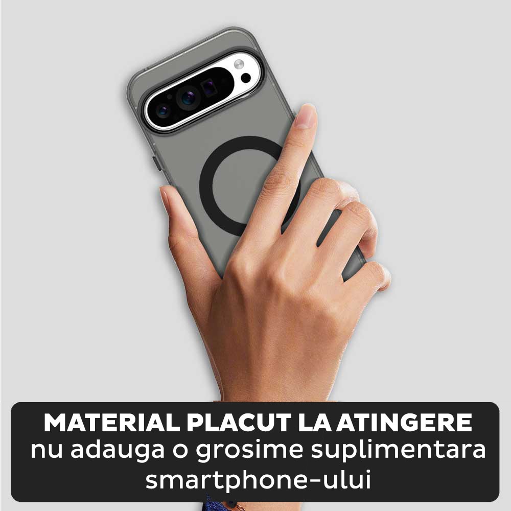 Husa pentru Google Pixel 10 / 10 Pro DaDen® CandyCase MagSafe, Antisoc, Incarcare wireless, Butoane protejate, Negru