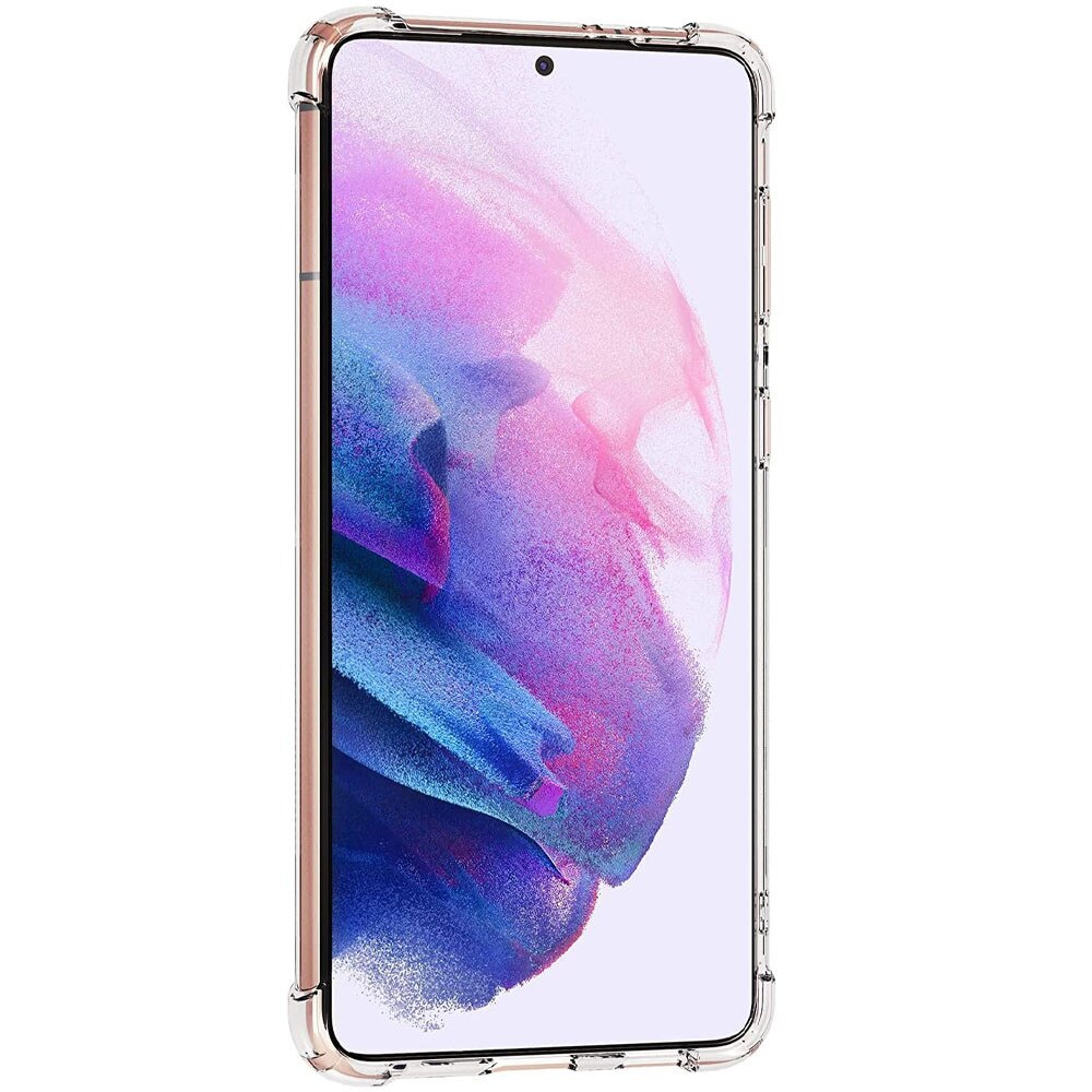 Husa de protectie compatibila cu Samsung Galaxy S21, Clear Design Pro, Slim Fit, Antisoc, Colturi intarite, Silicon, Transparenta