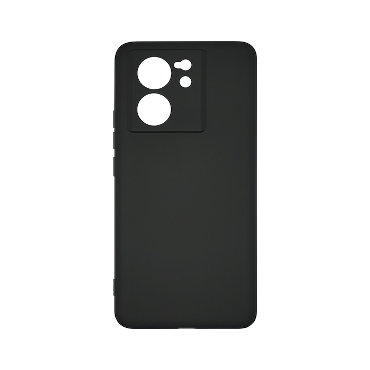 Husa BestCase® Premium Liquid Silicon, Compatibila Cu Xiaomi 13T 5G, 1.2MM Slim, Microfibra in interior, Antisoc, Rezistent la socuri, Protectie Camera, Margini ridicate pentru protectia ecranului, Negru