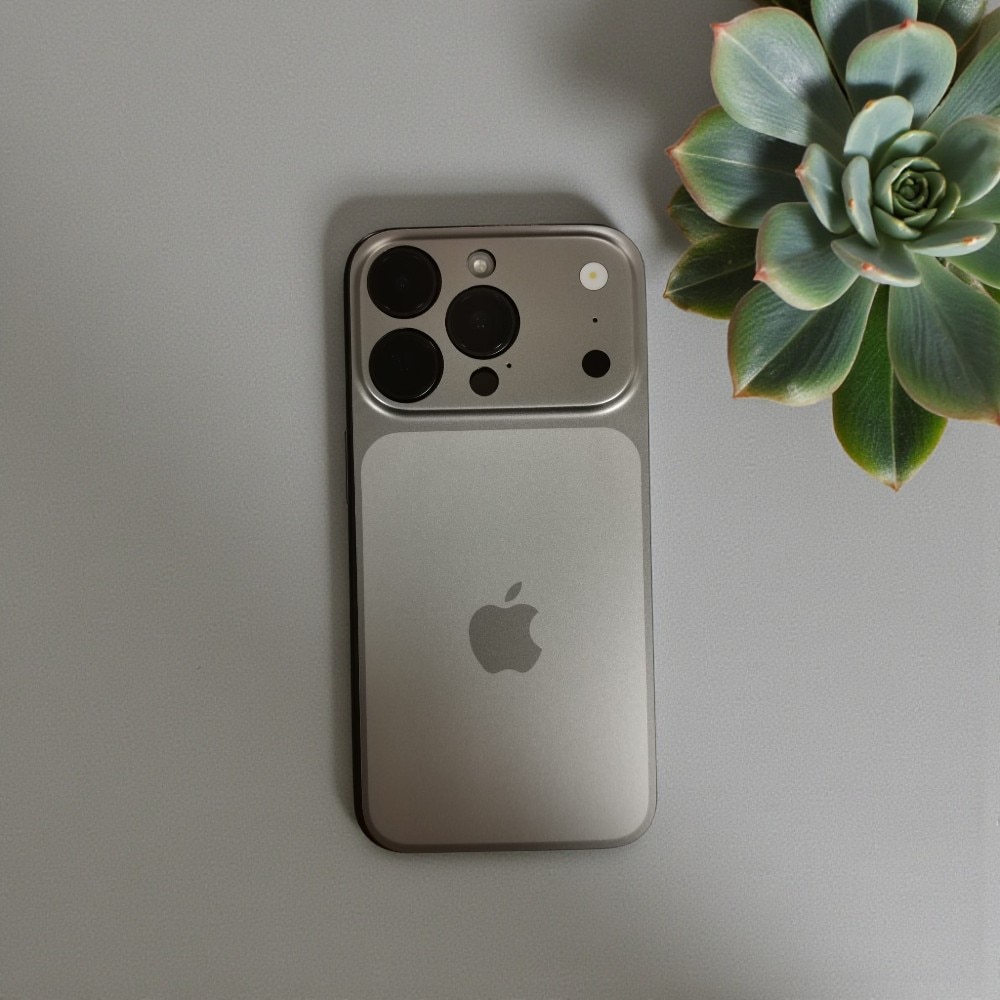 Folie spate telefon G-Tech pentru iPhone 15 Pro, transformare instantanee iPhone 17 Pro, Argintiu, design ultra-subtire