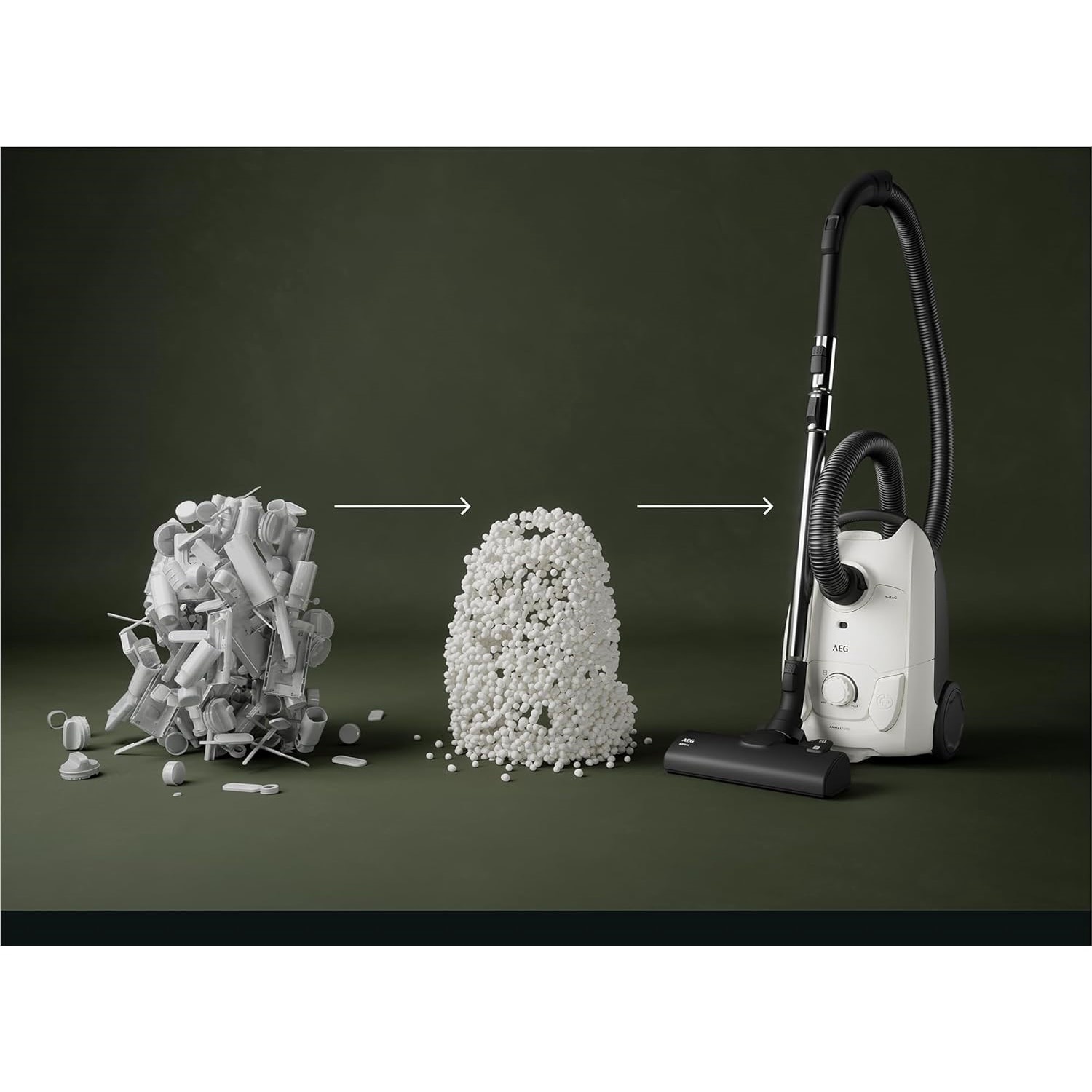 Aspirator cu sac Aeg 5000 AB51C1SW, 750 W, 3.5 l, lungime cablu alimentare 8.5 m, alb