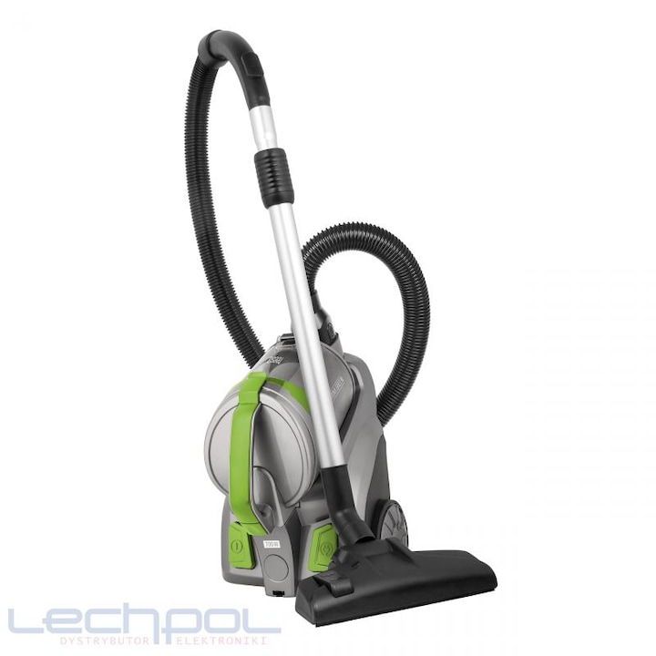 Aspirator fara sac, Lechpol, Recipient praf 2l, 230V, 50 Hz, Verde/Gri