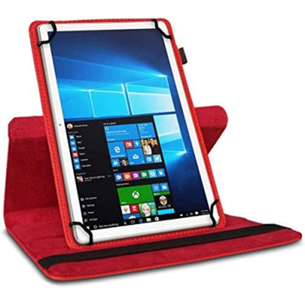 Husa Rotativa Tableta pentru Samsung Tab S6 Lite 10.4 2022, Stand Portret si Landscape, Inchidere Sigura, Prindere Elastica, Smart Design, Universala 10, Rosu
