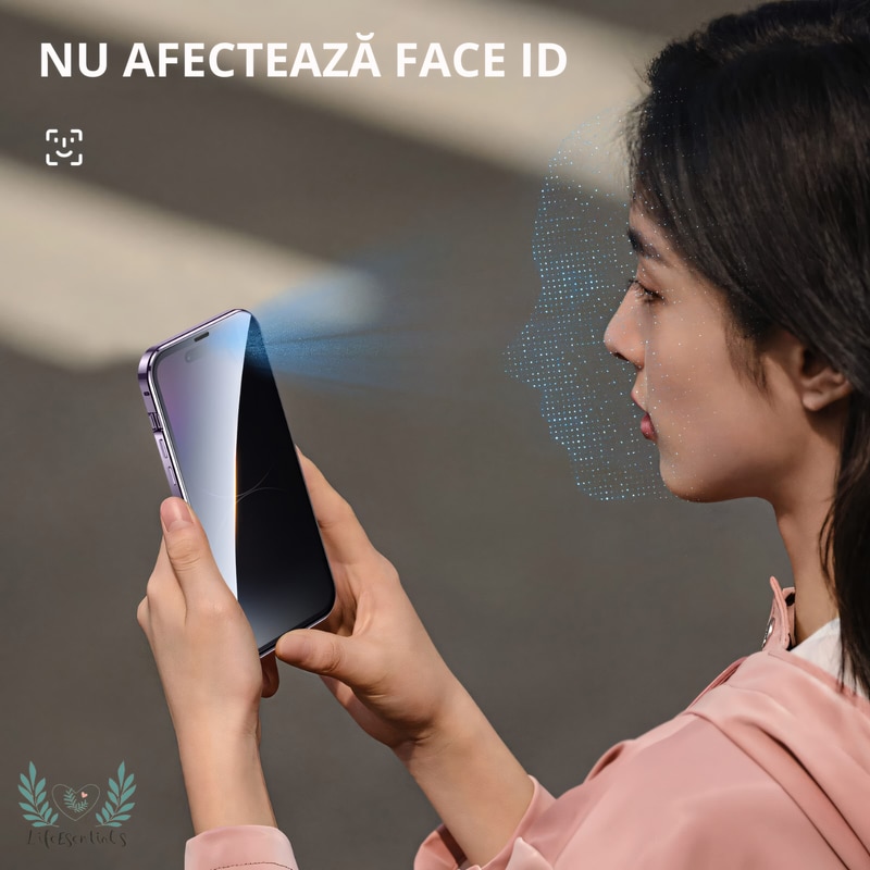 Folie de protectie ecran, full screen, rezistenta la zgarieturi si socuri, margine neagra, pentru iPhone 13/13 Pro