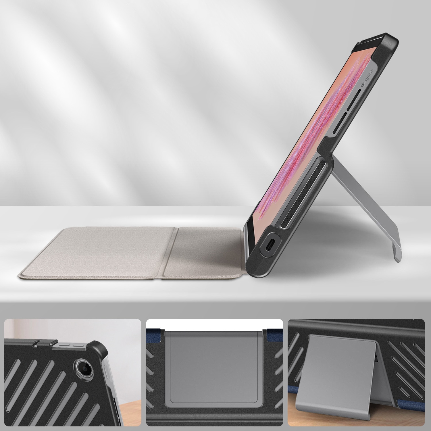 Husa pentru tableta Lenovo Tab Plus, 11.5 inch, negru, DDOLI