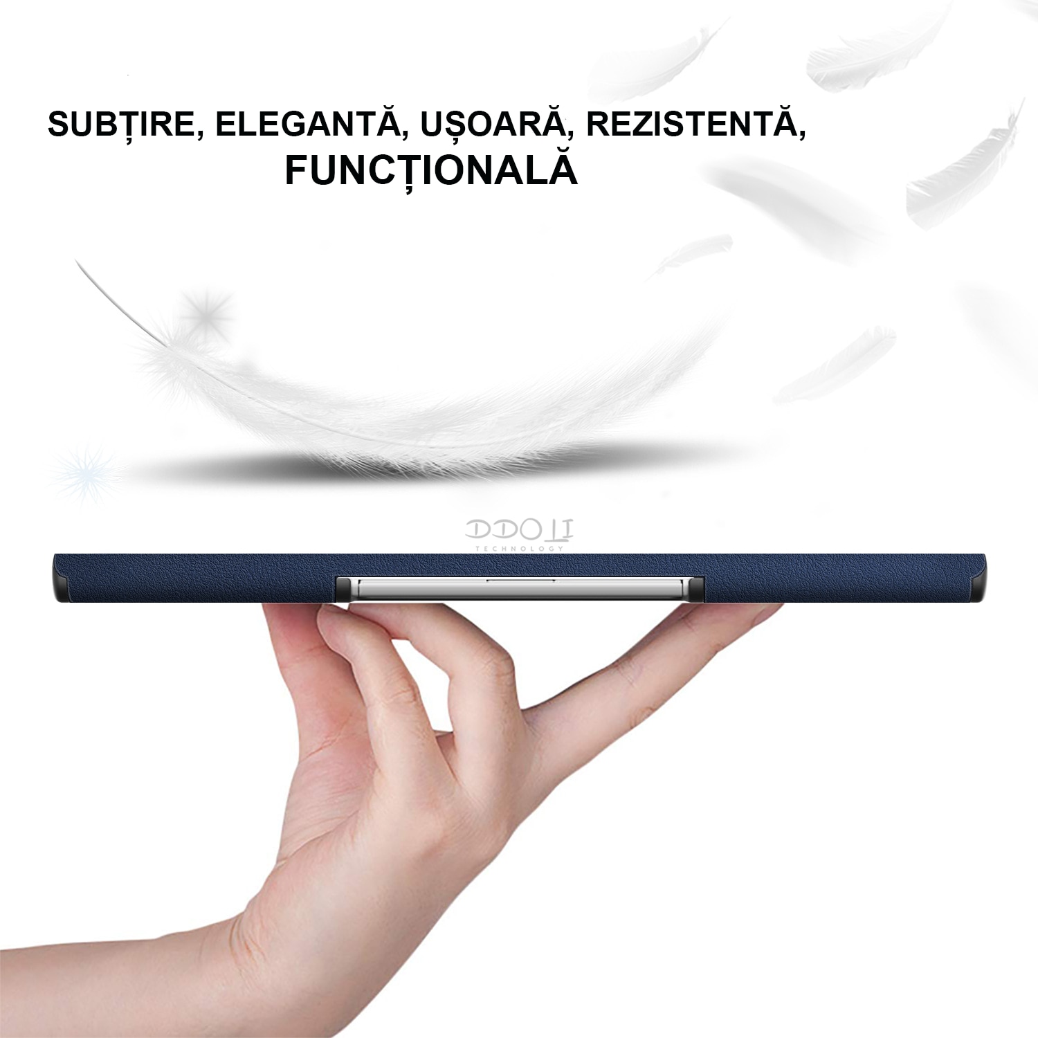 Husa pentru tableta Lenovo Tab Plus, 11.5 inch, negru, DDOLI