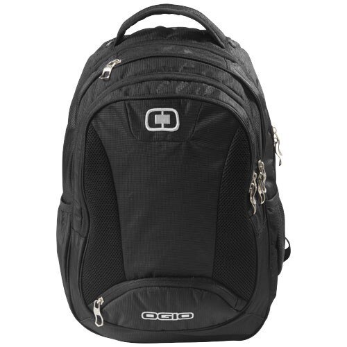 Rucsac Laptop, Ogio by AleXer, BN, 17 inch, 420D poliester, negru, breloc inclus din piele ecologica si metal