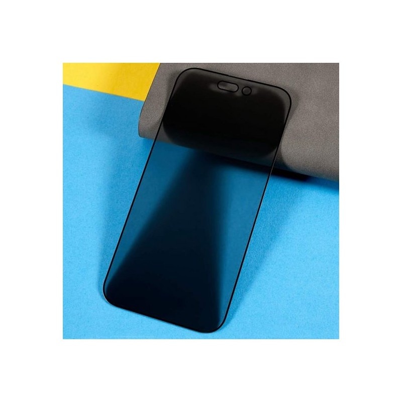 Folie Sticla Securizata Upzz Privacy Compatibila Cu iPhone 15 Plus, Adeziv Pe Toata Suprafata, Antispy Privacy