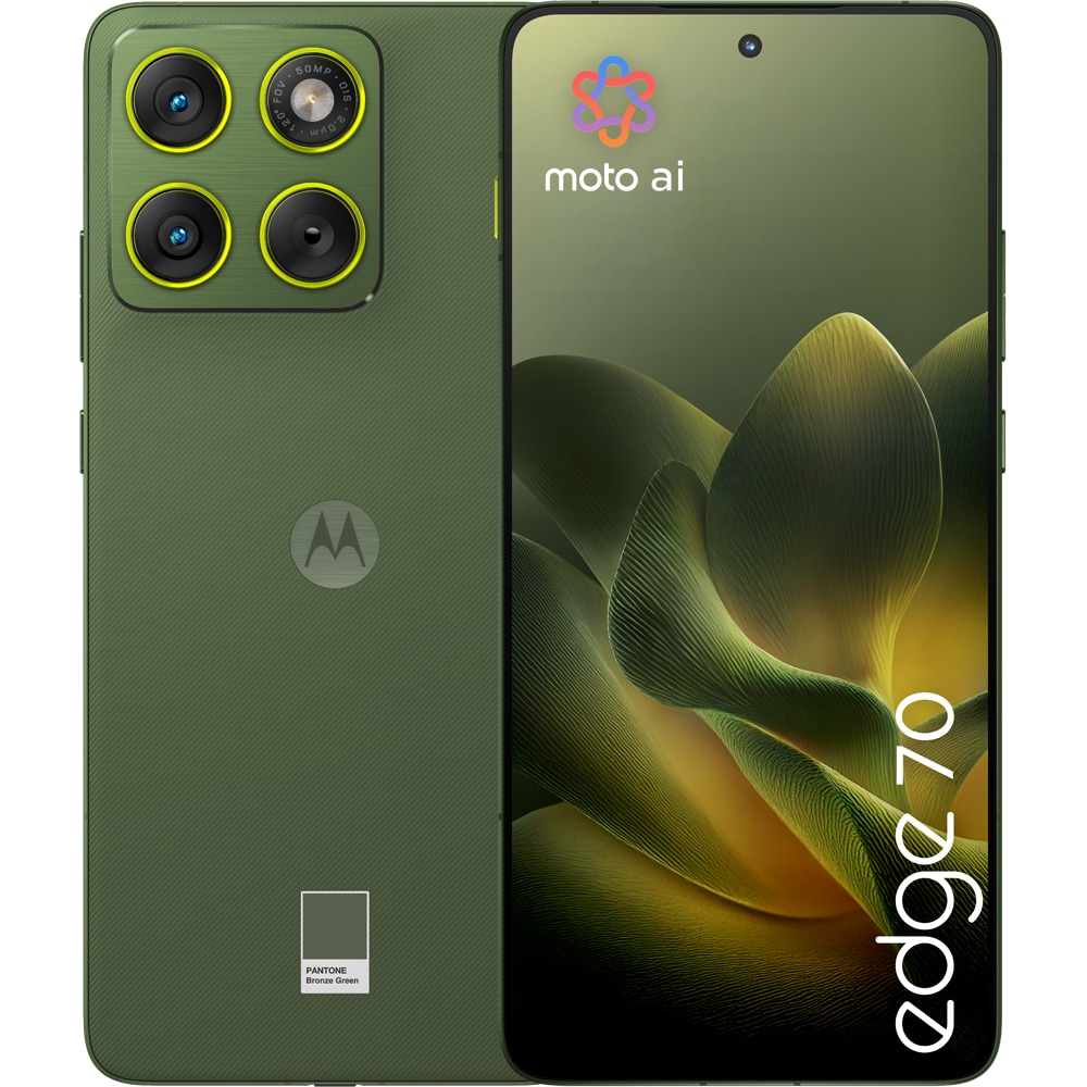 Telefon MOTOROLA Edge 70, 512GB, 12GB RAM, Dual SIM, Bronze Green