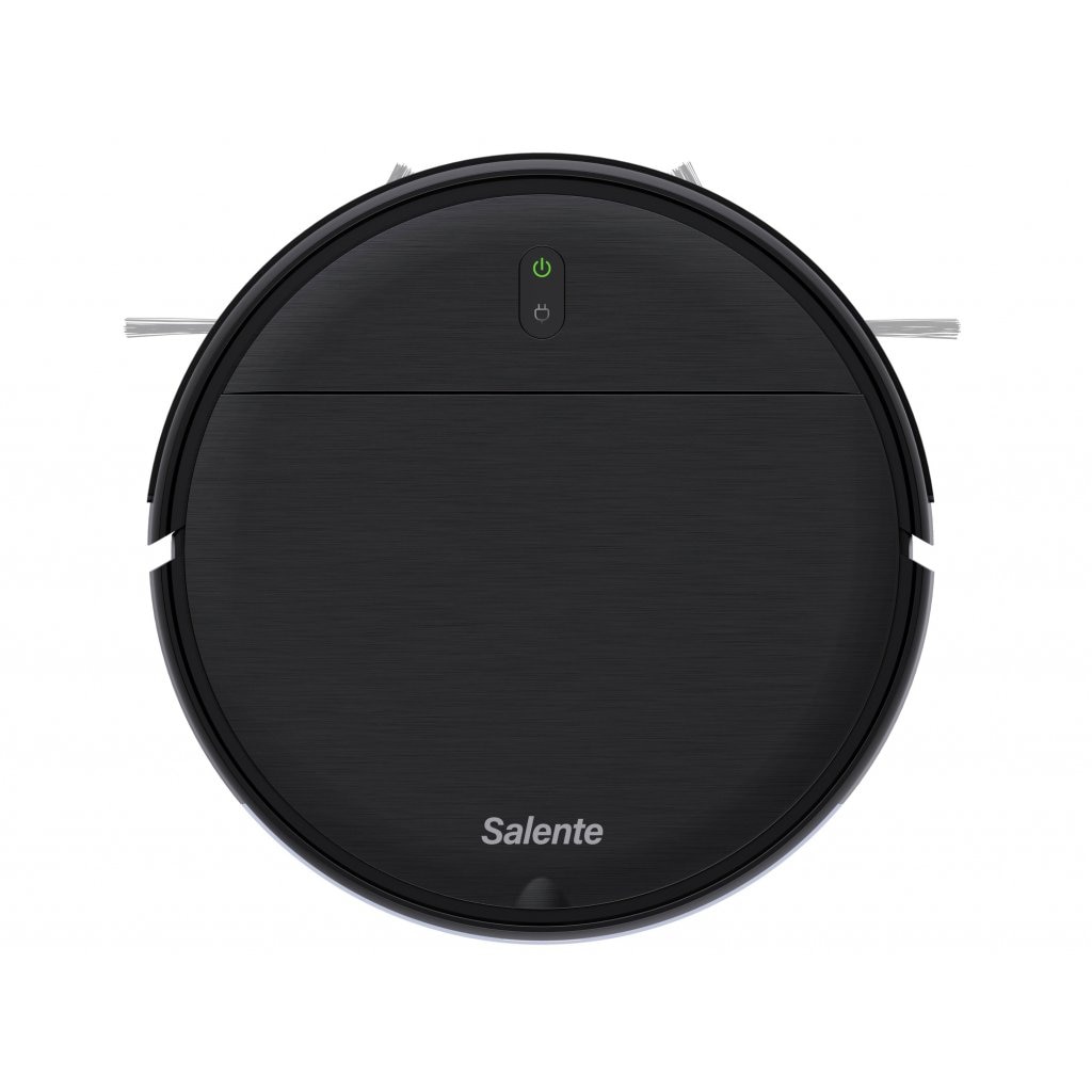 Robot de aspirare Salente R2 - WiFi, 28W, Aplicatie mobila in romana, Aspira si sterge simultan, 2500 mAh, Autonomie 110min, filtru HEPA, Negru