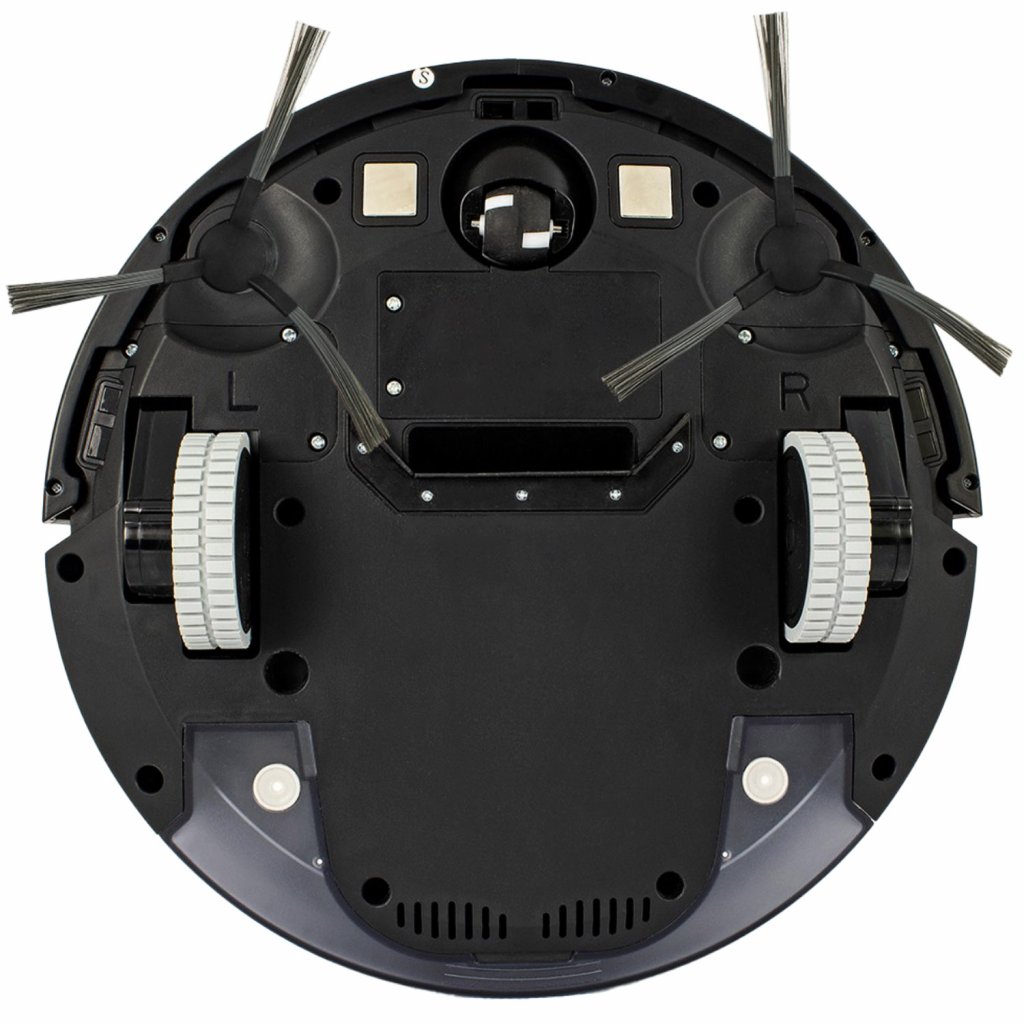 Robot de aspirare Salente R2 - WiFi, 28W, Aplicatie mobila in romana, Aspira si sterge simultan, 2500 mAh, Autonomie 110min, filtru HEPA, Negru