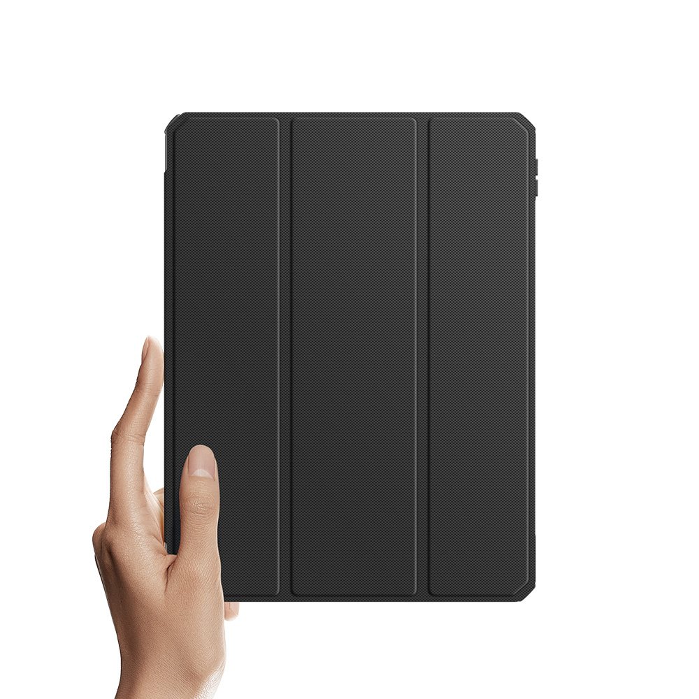 Husa Flip Dux Ducis Toby compatibila cu Apple iPad Pro 12.9'' 2021, Piele ecologica/TPU, Negru